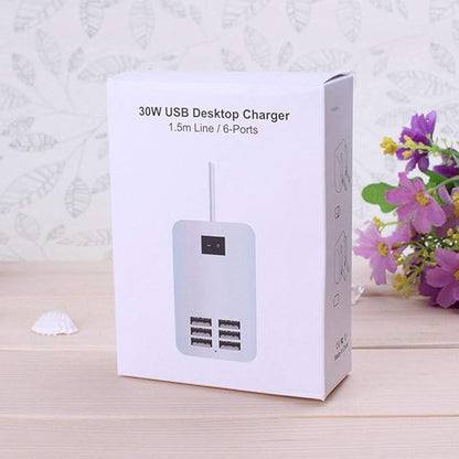 6 Ports USB Charger Hub Desktop US Plug AC Power Wall Travel Charging Adapter - Image 7