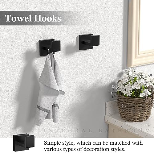 5-pieces matte black bathroom accessories set 23.6 inch, package contents