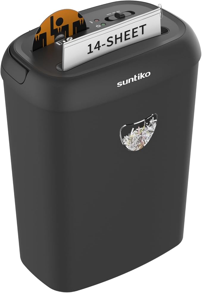 14 Sheet Cross Cut Paper Shredder by SuntikoShredderLaminator