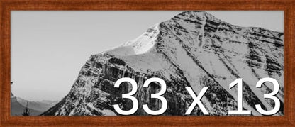 Frame It Easy 33 x 13 Russet Wood Frame by FrameItEasy