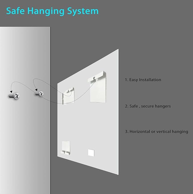 30x30 Inch Bathroom Mirror Frameless Beveled Edge Rectangle Wall Mirror - Image 8