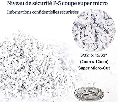 WOLVERINE 8-Sheet Super Micro Cut High Security Level P-5 Ultra Quiet - Image 5