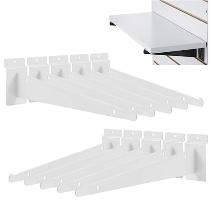 10Pack Slatwall Shelf Brackets, 6 inch Slatwall Bracket by AYAYGD