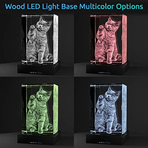 ArtPix 3D Premium Crystal Photo, Personalized Gifts for Women, Wife, Mom, Her, Him, Men, Great Customized Gift With Your Own Photo - Anniversary, Wedding, Birthday - Custom Glass 3D Laser Etched Picture Frame