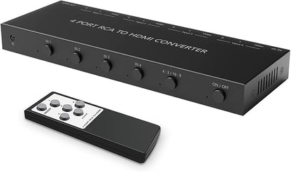 4 AV to HDMI RCA to HDMI Converter 1080P/720P 4 Way RCA Composite CVBS AV - Image 2