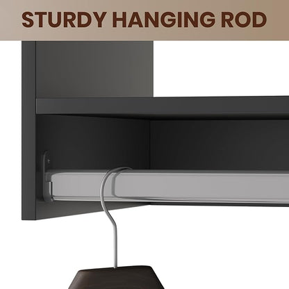 ROOMTEC Modular Closet System, Wall-Mounted Wooden Tower - Image 5