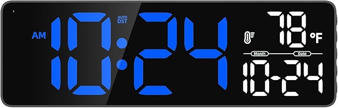Large LED Digital Wall Clock by DigitalClocks