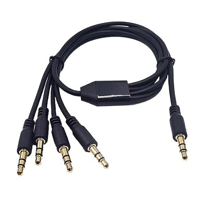 Kework 1.6ft 3.5mm Splitter Audio Cable, 1 Male to 4 Ways Male 1/8 Inch 3.5mm by Kework