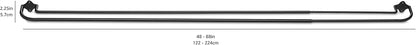 Amazon Basics Room Darkening Double Curtain Rod, 48" to 88", Black, Easy to Install