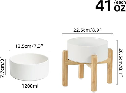 Ceramic Raised Dog Bowl Set, Elevated - Image 2
