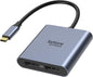 USB-C to Dual 4K DisplayPort Splitter Adapter, USB Type C to Displayport Dual by SeloreS-Global
