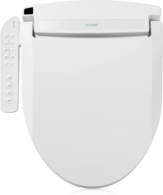 Brondell LT89 Electric Bidet Toilet Seat, Fits Elongated Toilets, Warm Water by Brondell
