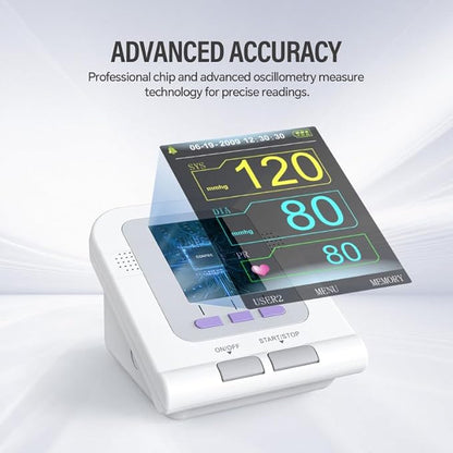 CONTEC Blood Pressure Monitor Upper Arm Cuff 3 Size Cuffs 300 Sets Memory - Image 5