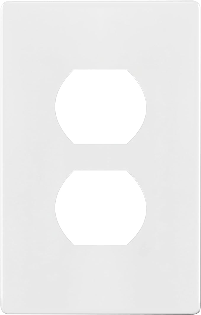ENERLITES Screwless Duplex Wall Plate, Child Safe Receptacle Outlet Cover by Enerlites