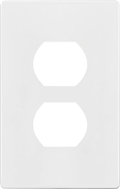 ENERLITES Screwless Duplex Wall Plate, Child Safe Receptacle Outlet Cover by Enerlites