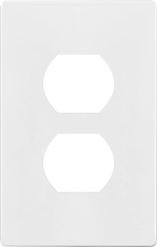 ENERLITES Screwless Duplex Wall Plate, Child Safe Receptacle Outlet Cover by Enerlites