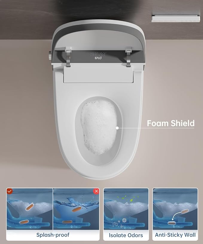 EPLO Smart Toilet Bidet with Auto Open Close, 1000 Gram MaP Flush Score - Image 3