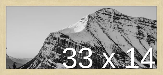 Frame It Easy 33 x 14 Wheat Wood Frame by FrameItEasy