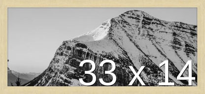 Frame It Easy 33 x 14 Wheat Wood Frame by FrameItEasy