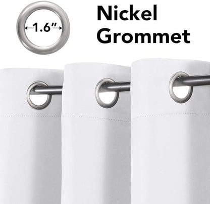 H.VERSAILTEX Thermal Insulated Room Darkening White Curtains - Image 4