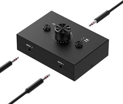 Y.D.F 3.5mm Stereo Audio Switch Audio Switcher Passive Speaker Headphone Manual - Image 2