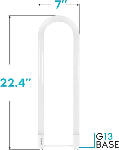 LUXRITE U Bend LED Tube Light, T8 T12, 3000K Soft White, 2000 Lumens, - Image 5