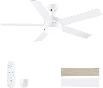 POCHFAN 52 inch White Ceiling Fans by POCHFAN
