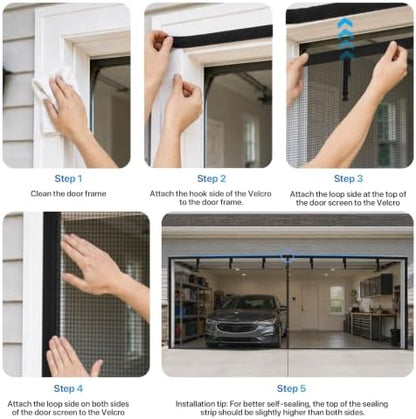 heavy duty garage screen door for 1 car on a desk or shelf