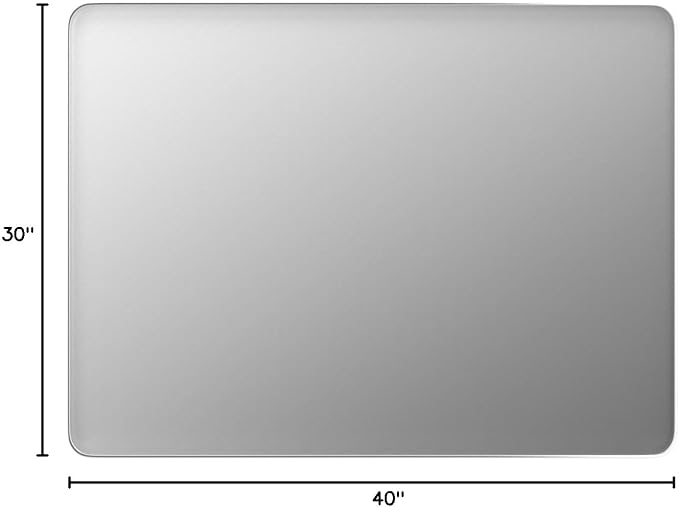 LOAAO 40X30 Inch Brushed Nickel Bathroom Mirror, Rounded Rectangle Silver Metal - Image 9