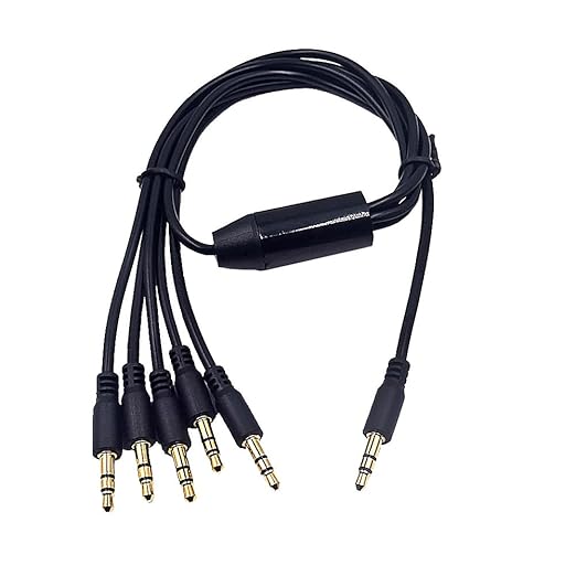 Kework 1.6ft 3.5mm Splitter Audio Cable, 1 Male to 5 Ways Male 1/8 Inch 3.5mm by Kework