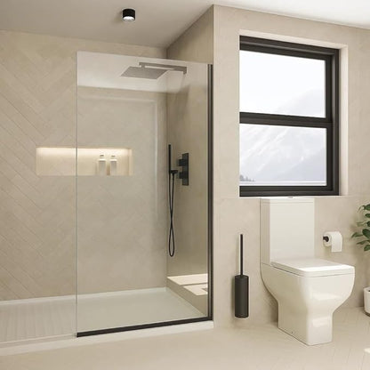 Yana Frameless Shower Door Screen, Fixed Shower Door Panels 3/8" Thick Tempered - Image 2