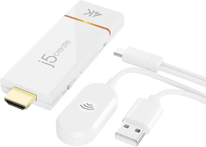 j5create ScreenCast 4K Wireless Adapter Screen Cast from Mobile Phone, or by j5create