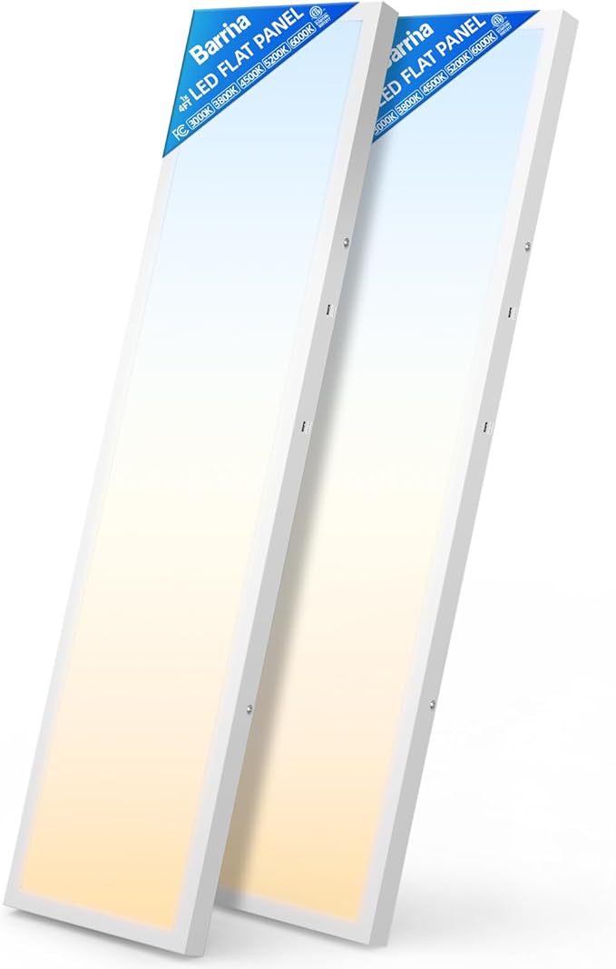 Barrina 1x4 LED Flat Panel Light, 8640LM 72W, 0-10V Dimmable, Brightness & 5CCT by Barrina
