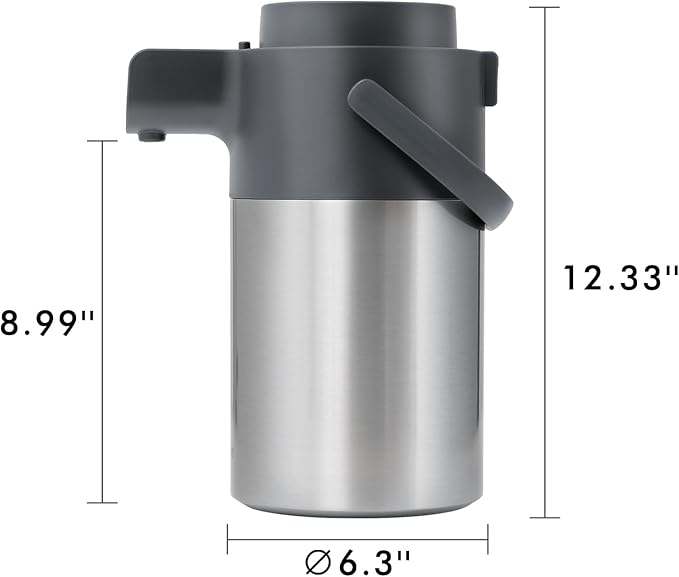 Tiken Airpot Coffee Dispenser - 102oz/3L Thermal Coffee Carafes - Image 2