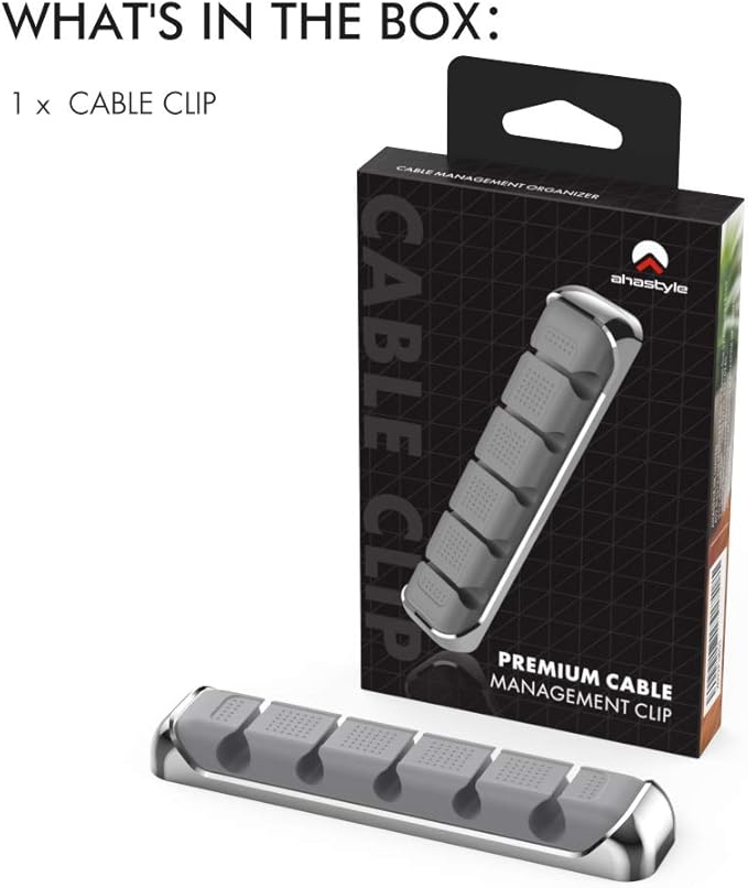 AHASTYLE Cable Organizer Holder 5 Slots Desktop Cord Wire Clips Keeper - Image 7