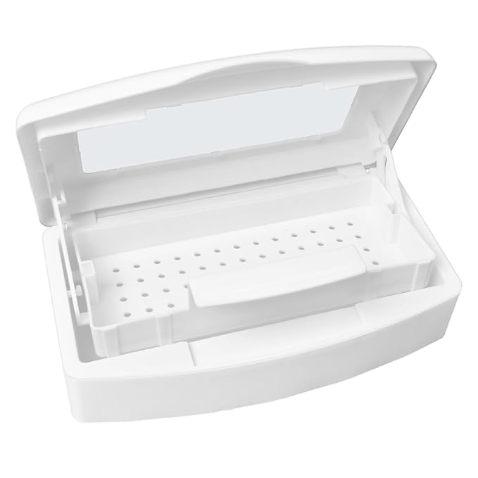 Nail Tool Sterilizer Box, Plastic Sterilization Tray by TOPCOMWW