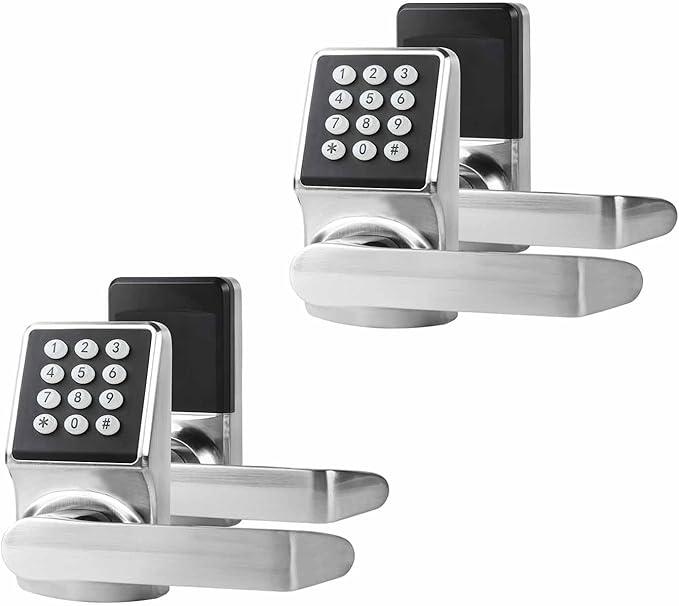 Keypad Door Lock with Handle, Digital Door Lock with Keypad Set, Keyless Entry by CielsaDawn-Securityguard