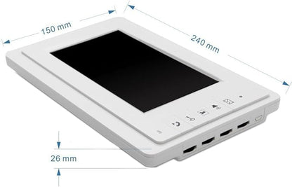 MENGQI-CONTROL 7'' LCD Video Door Phone Intercom Systems Via Password Open Door - Image 2