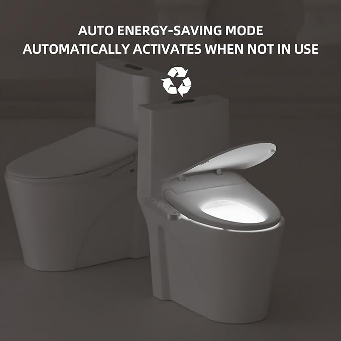 Aquatiz Elongated Smart Toilet Seat, Electronic Heated Toilet Seat, - Image 7
