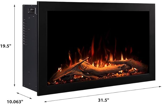 Modern Ember Highmark Traditional 30 Inch Built-in Smart Electric Fireplace - Image 9