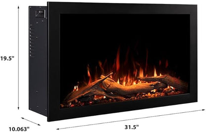 Modern Ember Highmark Traditional 30 Inch Built-in Smart Electric Fireplace - Image 9