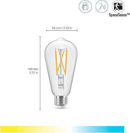 WiZ Connected 60W ST19 Tunable White Filament LED Smart Light Bulbs - Image 3