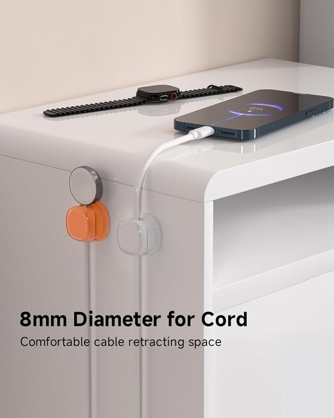 9 Pack Cord Organizer, Spring Cable Management, Adhesive Cute Cable Holder Clips - Image 5