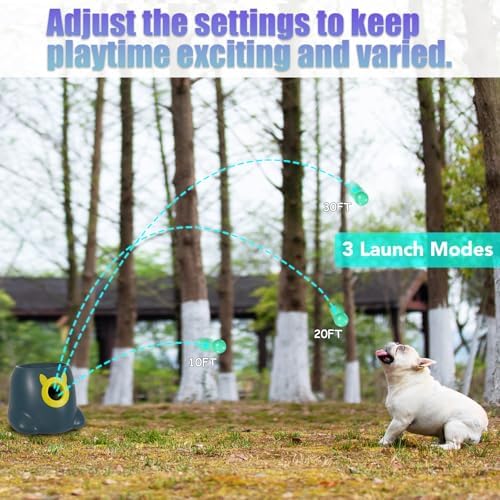 automatic ball launcher for dogs, dog fetch ball, side view