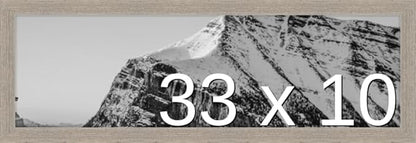 Frame It Easy 33 x 10 Rustic Gray Wood Frame by FrameItEasy