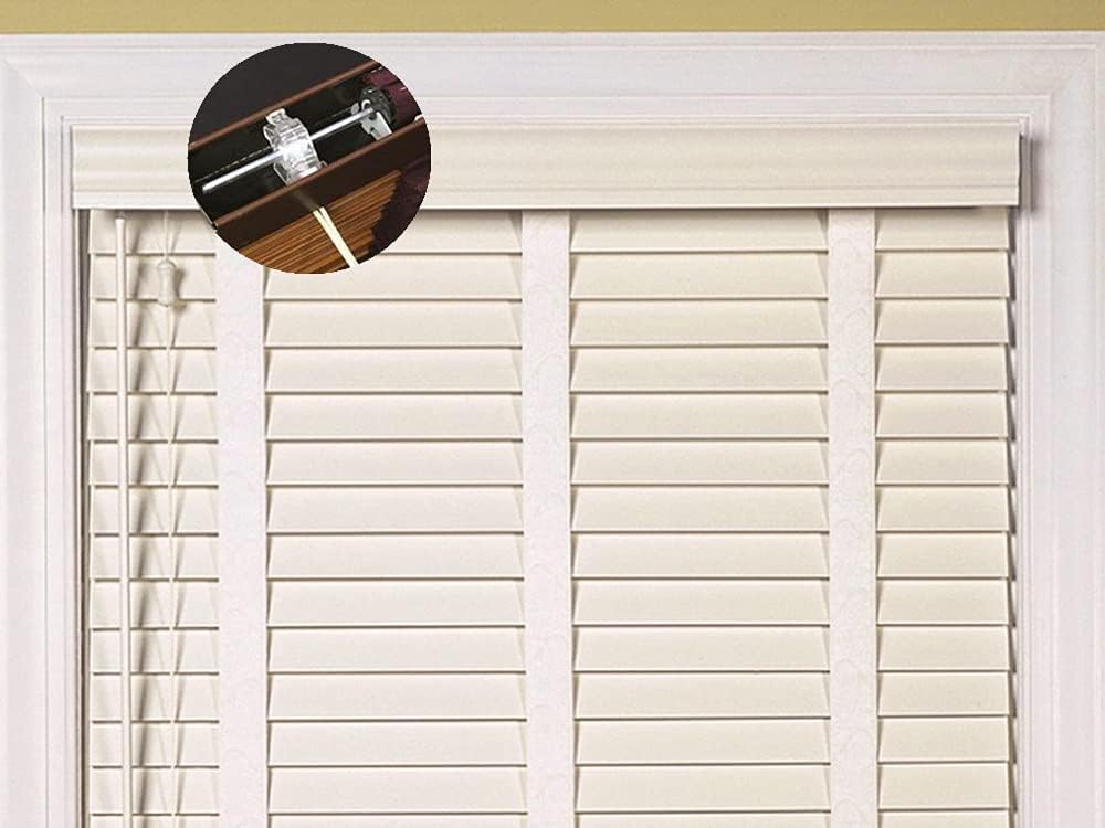 2pcs Low Profile Wand Tilter Mechanism with 7/32" Hexagon Shaped Gear Hook Connection for Low Rail Horizontal Wood and Faux Wood Blinds headrail