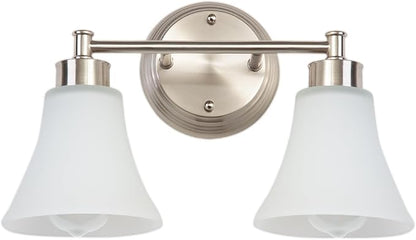 LOUSACE 2 Light Bathroom Vanity Light Brushed Nickel Bathroom Lighting Fixtures - Image 2