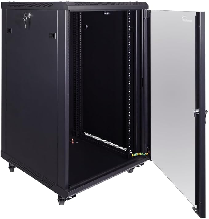 NavePoint 18U Server Cabinet Wall Mount Rack Enclosure - Image 4