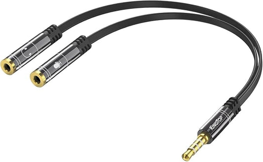 KINGTOP 3.5mm Headphone Mic Splitter Adapter by KINGTOP
