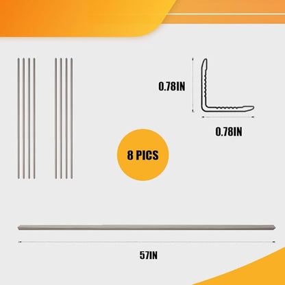 OUZUGIE 8-Pack 57 Inches, WPC Slat Wall Panel Trim, Corner Guard - Image 2